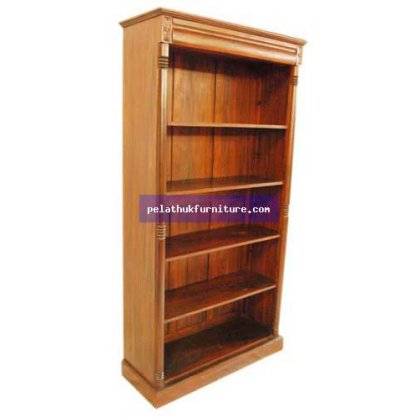 Victorian Open Front Bookcase Tall Antique Reproductions  Cabinets, Bookcases, Sideboards  Indonesia Furniture