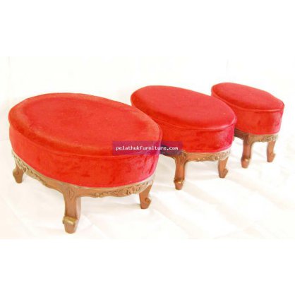 Victorian Oval Footstool Antique Reproductions  Chairs, Stools and Sofas Indonesia Furniture