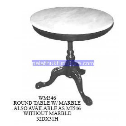 Round Table With Marble B Antique Reproductions   Indonesia Furniture