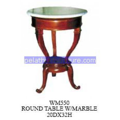 Round Table with marble Antique Reproductions   Indonesia Furniture