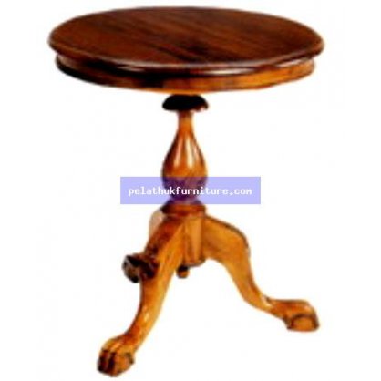 Wine Table Carved Leg 40 cm Antique Reproductions  Side Tables, Small Tables and Consoles Indonesia Furniture