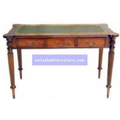 Writing Desk with 3 Drawer Antique Reproductions  Desks, Bureaus and Writing Tables Indonesia Furniture